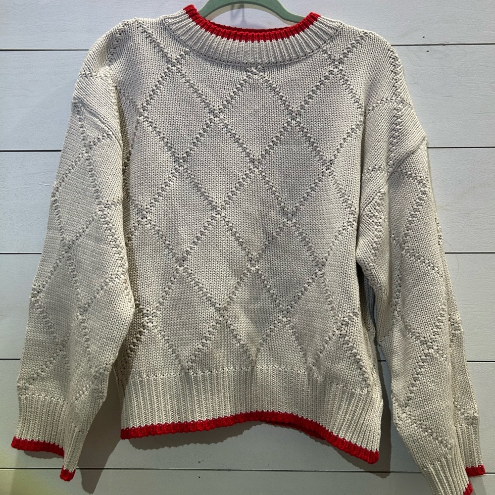 Ice Cream Knit with Red Accents